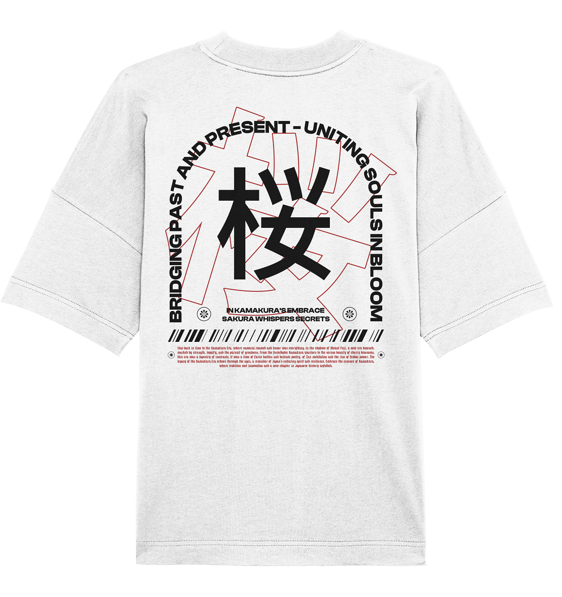 Sakura Glyph Oversized Tee (Red)